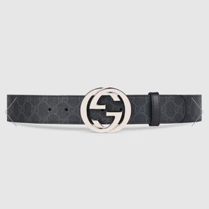 GUCCI AUTHENTIC - GG SUPREME BELT WITH G BUCKLE SIZE 90 BNIB